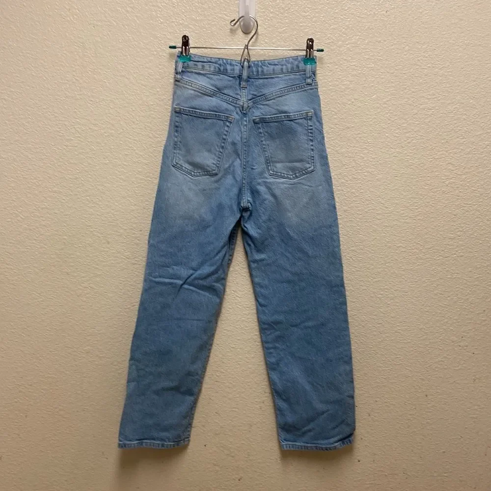 Reiss Straight Leg Button Fly Jeans Size 24